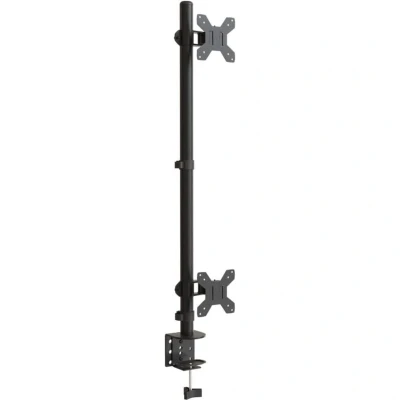 Image of vidaXL Dual Monitor Stand Black Steel VESA 75/100 mm
