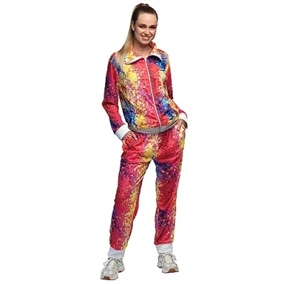 Image of Boland Women&#039;s 88552 Disco Babe Shell Suit (L), multicoloured, L