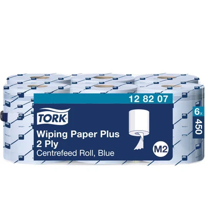 Image of Tork Centrefeed Wiper Dispenser Refill Blue (6 Pack)