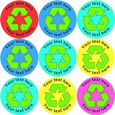 Image of 144 Personalised Recycle 30mm Reward Stickers for Teachers, Parents