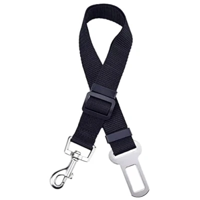 Image of Dog Seat Belt For dogs in Car Adjustable Belts Harness Seatbelt Safety Lead Vehicle Travelling Leash Cat and Pets (MAIN) (BLACK)