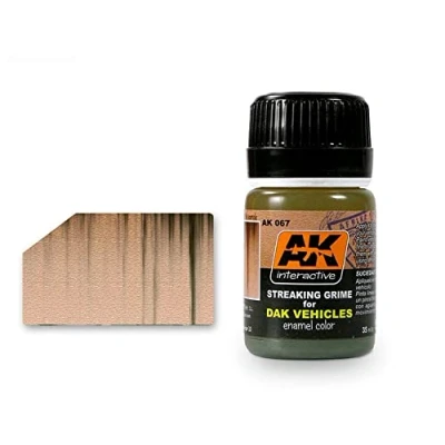Image of AK Interactive 35ml Streaking Grime for Africa Korps # 00067,Brown