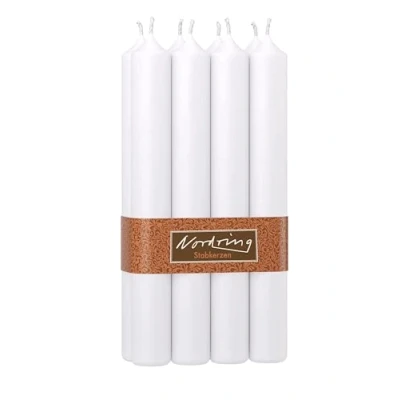 Image of Nordring 8 Taper Candles 2.2 x 18 cm White