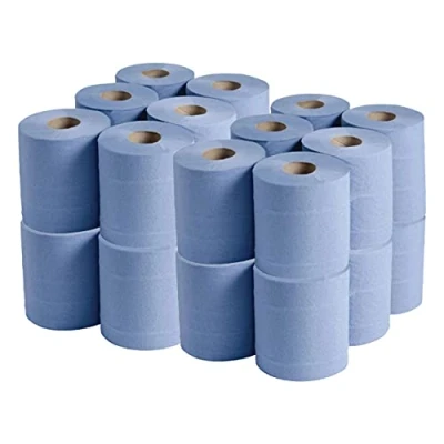 Image of Trade Centrefeed Blue Roll 2 Ply Embossed Paper Towel (Pack of 24 Rolls)