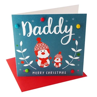 Image of Pom XP031&quot;Daddy, Two Snowmen&quot; Christmas Card