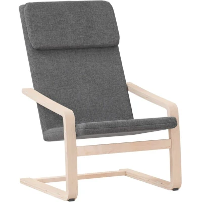 Image of vidaXL Relaxing Chair Dark Grey Fabric