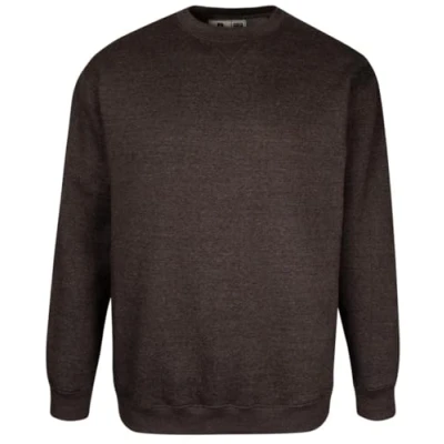 Image of D555 Duke Mens Kingsize Sweatshirt Full Sleeve Crew Neck Plain Grey 6XL (Sweat)