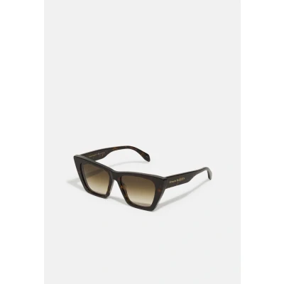 Image of Alexander Mcqueen Sunglasses, Women&#039;s, Size: 54, Havana/brown