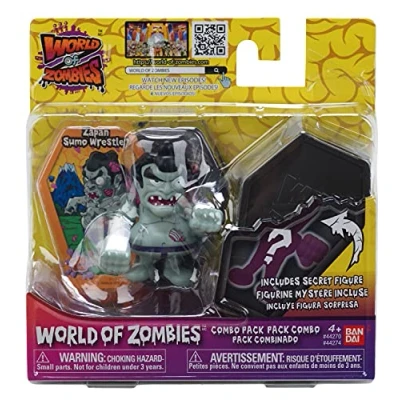 Image of World of Zombies 44272 44274 Bandai Zapan Sumo Wrestler &amp; Mystery 2.5 Inch Figures (2 Pack), Multicolour