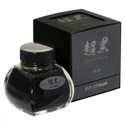 Image of Platinum Ink bottle Chou Kuro 60ML Black Free engraving
