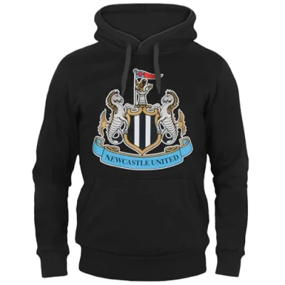 Image of Newcastle United FC Official Football Gift Mens Fleece Hoody Black Medium