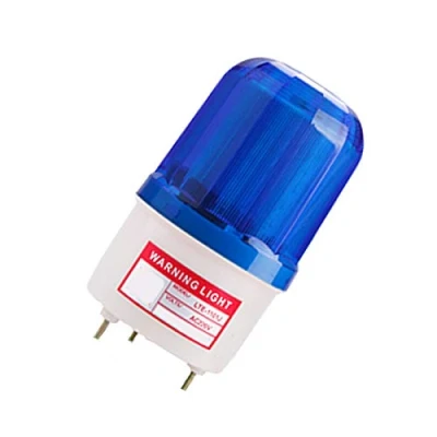 Image of Vogueing Tool 100MM Alarm Warning LED Lights Rotating Beacon Light Emergency Lamp with Sound for Villa Farm Outdoor Yard Traffic Factory (220V Blue)