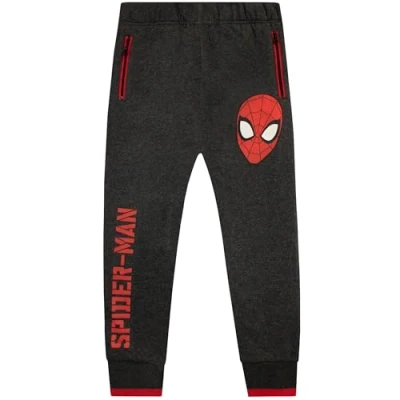 Image of Marvel Boys Spiderman Joggers Grey Age 4 to 5 Years