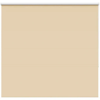 Image of vidaXL Roller Blind Blackout Beige 160x150 cm Fabric Width 156.6 Polyester