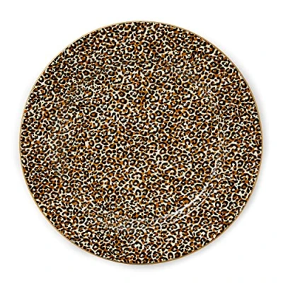 Image of Spode Creatures of Curiosity Serving Platter 30.5cm Fine China Leopard Pattern with 22ct Gold