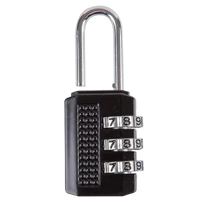 Image of Black 3 Digit Zinc Alloy Combination Padlock By Blackspur