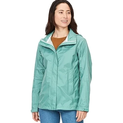 Image of Marmot Women&#039;s PreCip Eco Jacket, Waterproof Lightweight Hooded Rain Windproof Raincoat, Breathable Windbreaker, Ideal for Running and Hiking