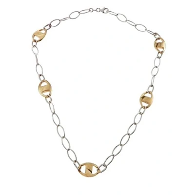 Image of Orphelia WoMens 925 Sterling Silver Necklace Silver/Gold ZK 2649 &amp; Gold One Size
