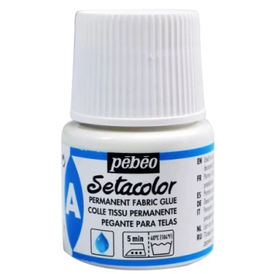Image of Pebeo Setacolor Fabric Paint Auxiliary Permanent Glue 45 Milliliter Bottle,White