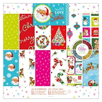 Image of Love Santa Docrafts A4 Decoupage Pack Claus, Paper, Assorted, 21.56 x 0.31 34.270000000000003 cm