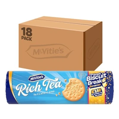 Image of McVitie&#039;s Rich Classic Tea Biscuit, 300 g (Pack of 18)