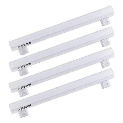 Image of SEBSON S14S LED Light Bulb 4W Warm White 3000K 30cm Length 4 Pack 35W Replacement for Bulb, 400lm, 150º Beam Angle, not dimmable Tube Lamp ø30 x 300mm