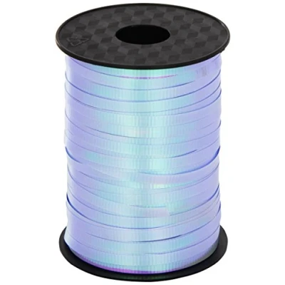 Image of Amscan 991006 Balloon Ribbon 250Yd Irid Blue
