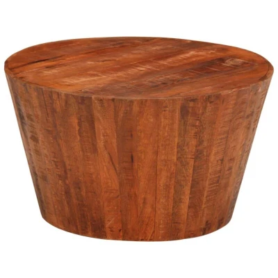 Image of vidaXL Coffee Table Ø 52x30 cm Solid Rough Wood Mango