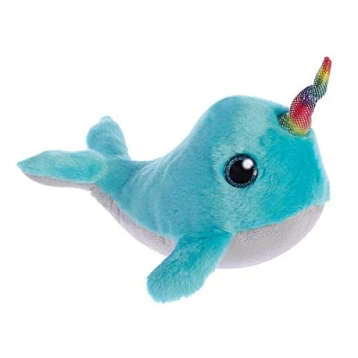 Image of Aurora, 61022, Sparkle Tales, Coral Narwhal, 7In, Soft Toy, Blue