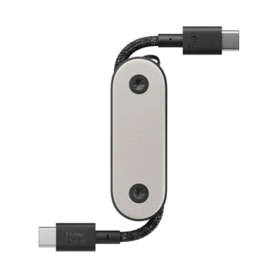 Image of Native Union Pocket Cable 60W Reinforced Braided USB C to Portable Charging Compatible with iPhone 15, 15 Pro, Pro Max, iPad Air, Samsung S24, Flip 5, Fold 5 (Sand Stone)