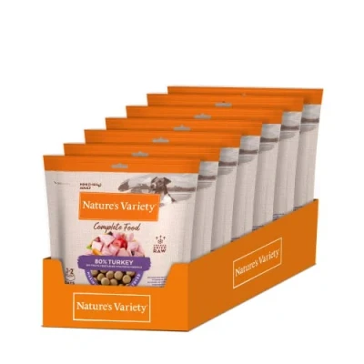 Image of Nature&#039;s Variety Complete Freezed Dried Food Turkey for Dogs Mini and Small Case 7 x 120 g