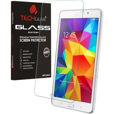 Image of TECHGEAR Screen Protector for Galaxy Tab 3 7.0 Inch (SM T210 / P3200 Series) Glass Edition Genuine Tempered Guard Cover Compatible with Samsung