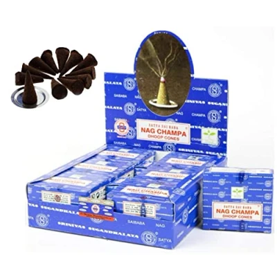 Image of Satya Nag Champa Incense Cones, 12 Cones x Packs