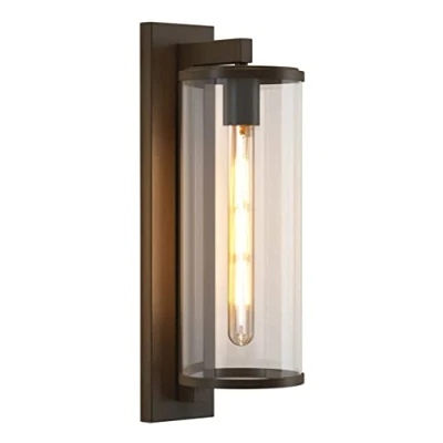 Image of Pimlico Flush Wall Lantern Bronze IP23, E27