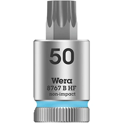 Image of Wera 8767 B HF TORX® Zyklop holding function bit socket, 3/8&quot; drive, TX 50x38.5mm, 05003072001