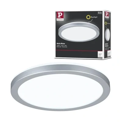 Image of Paulmann 71004 Atria Shine LED Round 190 mm with 1 x Ceiling Panel 11.2 W 4000 K Daylight White Plastic Matt Chrome