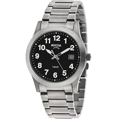 Image of Boccia Mens Analogue Quartz Watch with Titanium Strap 3619 03