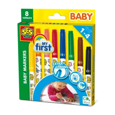 Image of SES Creative 00299 My First Baby Marker, Mixed, 8 Stück (1er Pack)