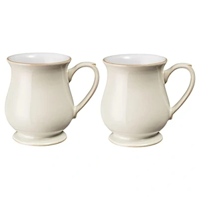 Image of Denby Linen Craftsman Mug Set of 2, Cream, Large
