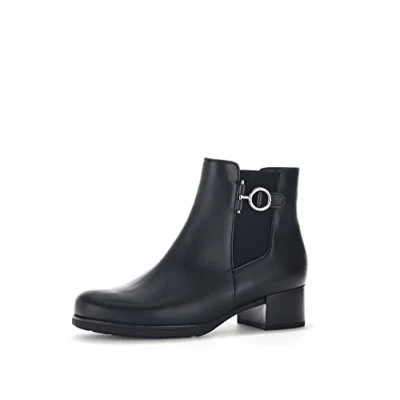 Image of Gabor Women Ankle Boots, Ladies Chelsea Boots,Removable Insole,Low Boots,Half Boots,Bootie,Slip Boot,Flat,Black (Schwarz) / 27,39 EU 6 UK