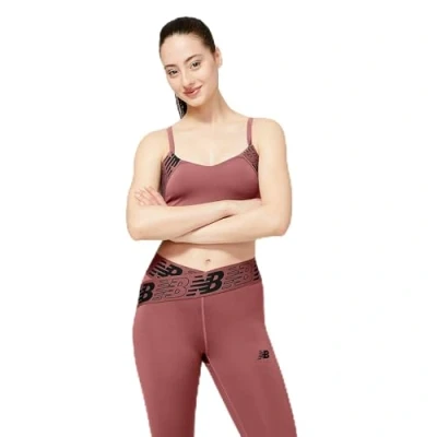 Image of New Balance Relentless Crop Bra, Women, Mineral Red, XS