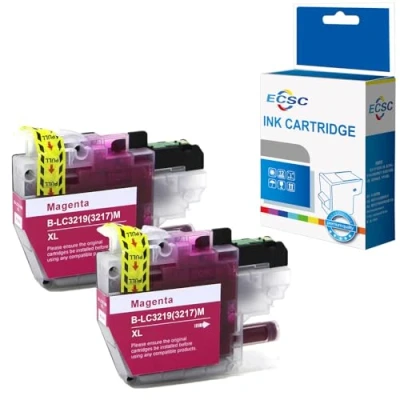 Image of ECSC Compatible Ink Cartridge Replacement for Brother MFC J5330DW J5335DW J5730DW J5930DW J6530DW J6930DW J6935DW LC3219XL (Magenta, 2 Pack)