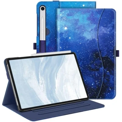 Image of FINTIE Case for Samsung Galaxy Tab S9 FE 10.9 Inch/Galaxy 11 Inch 2023, Multi Angle Viewing Protective Cover with Pocket, Auto Sleep/Wake, Starry Sky