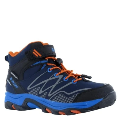 Image of Hi Tec Boys Blackout Mid Boots, Navy, 3 UK