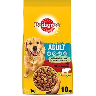 Image of Pedigree Adult Complete Dog Food with Beef 100% Animal Dogs 10kg