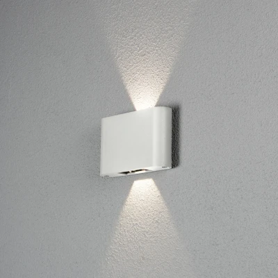 Image of Chieri Outdoor Modern Up Down Wall Light 2x 6W Adjustable Beam White, IP54