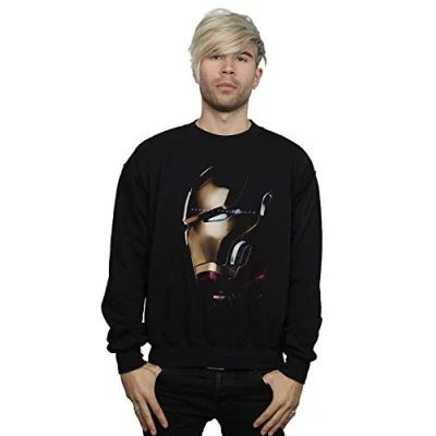 Image of Marvel Men&#039;s Avengers Endgame Avenge The Fallen Iron Man Sweatshirt Black Large