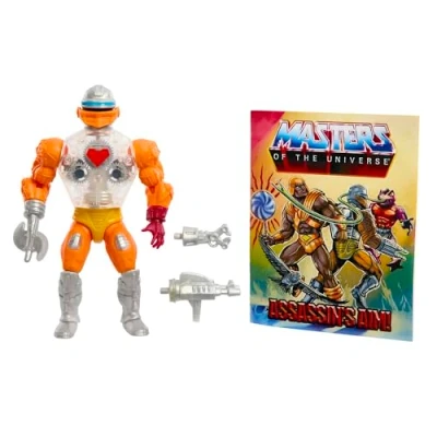 Image of Masters of the Universe Origins Action Figure, Rise Snake Men Mini Comic Roboto, Articulated Collectible MOTU Toy with Accessory and Comic, HKM69
