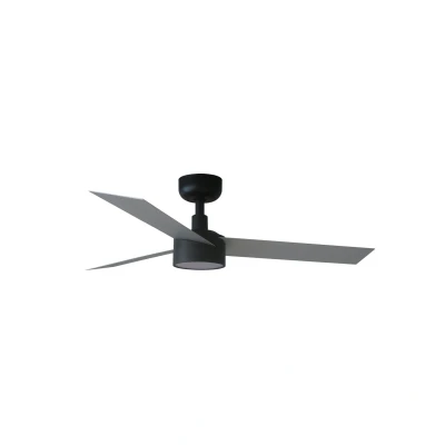 Image of Cruiser Small 3 Blade Ceiling Fan Matt Black, Aluminium with Light 2700 4000 6500K Wiz Smart System