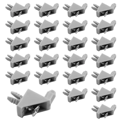 Image of Floor Support 106422 Suitable as a Replacement Part for IKEA PAX Shelf Brackets, KOMPLEMENT Holder, Grey (Pack of 24)